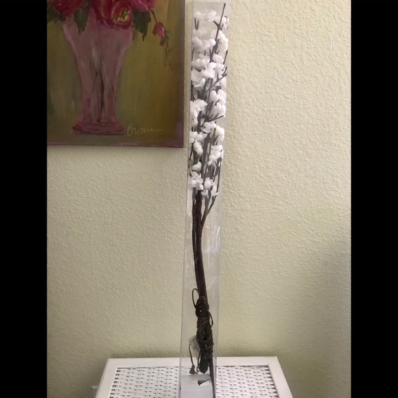 Long White & Whimsical Lighted Pussy Willow Stems